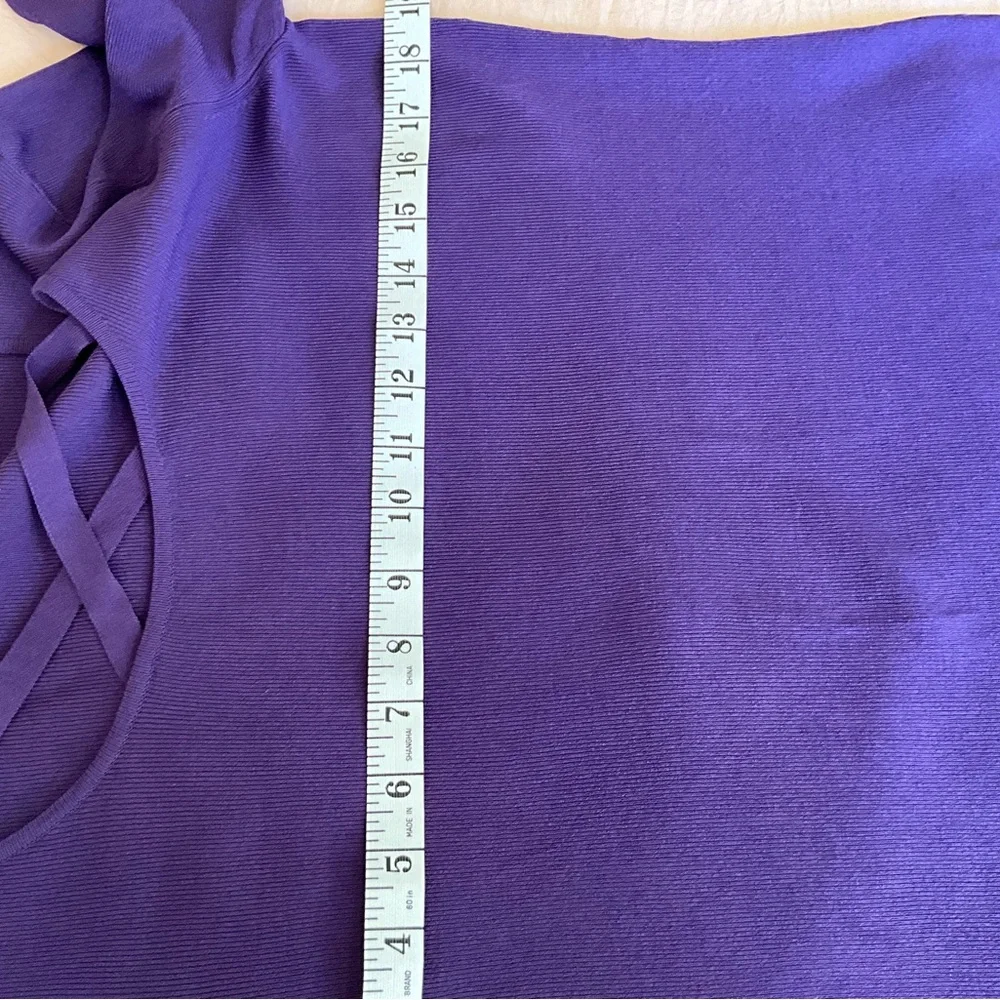 Kikit Pullover Sweater Blouse Size L Purple 3/4 Sleeve